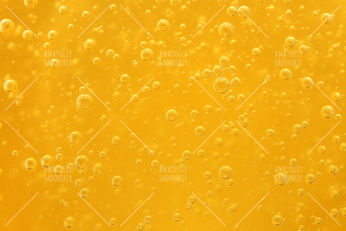 Honey background close-up with bubbles example image 1