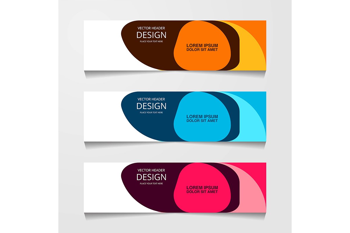 abstract geometric design banner web template. Vector Illust example image 1