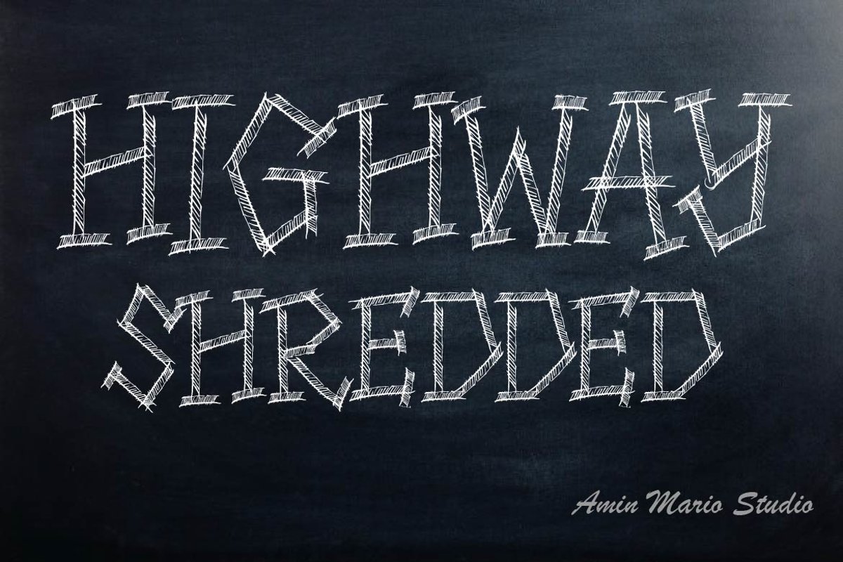 HIGHWAY SHREDDED - ALLCAPS example image 1