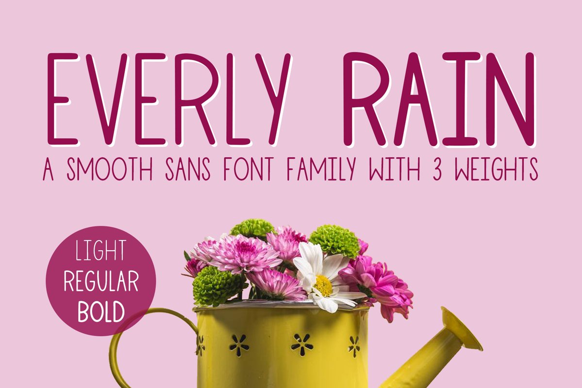 Everly Rain, 3 Font Family example image 1