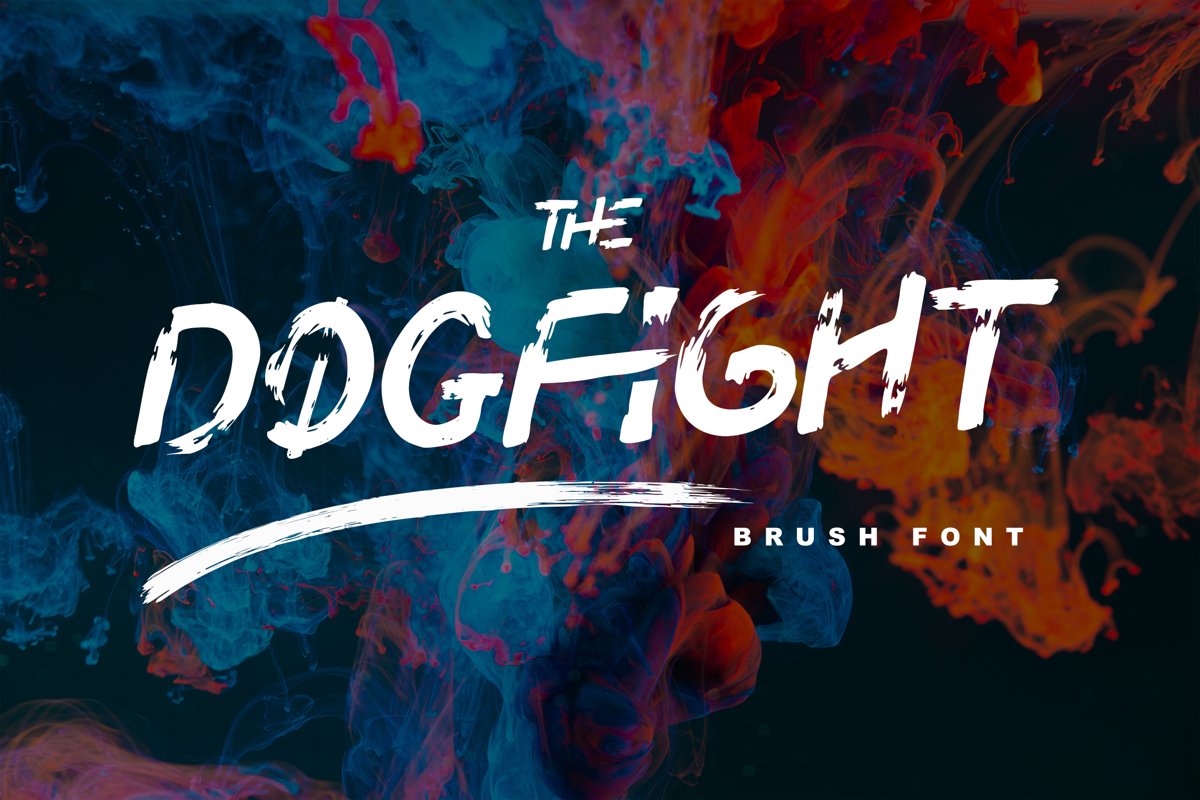 DOGFIGHT - Strong and Bold Brush Font example image 1
