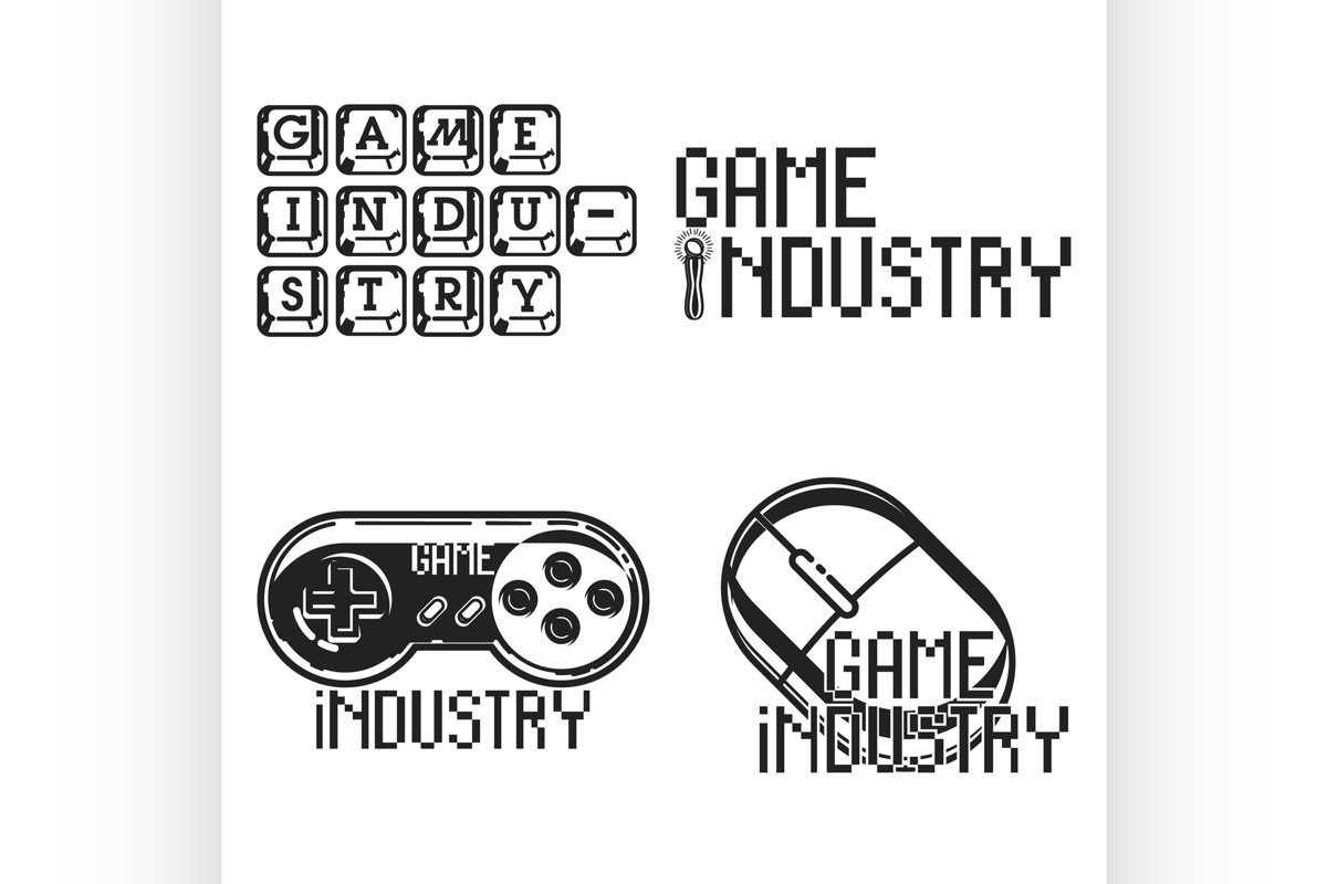 Vintage game industry emblems example image 1