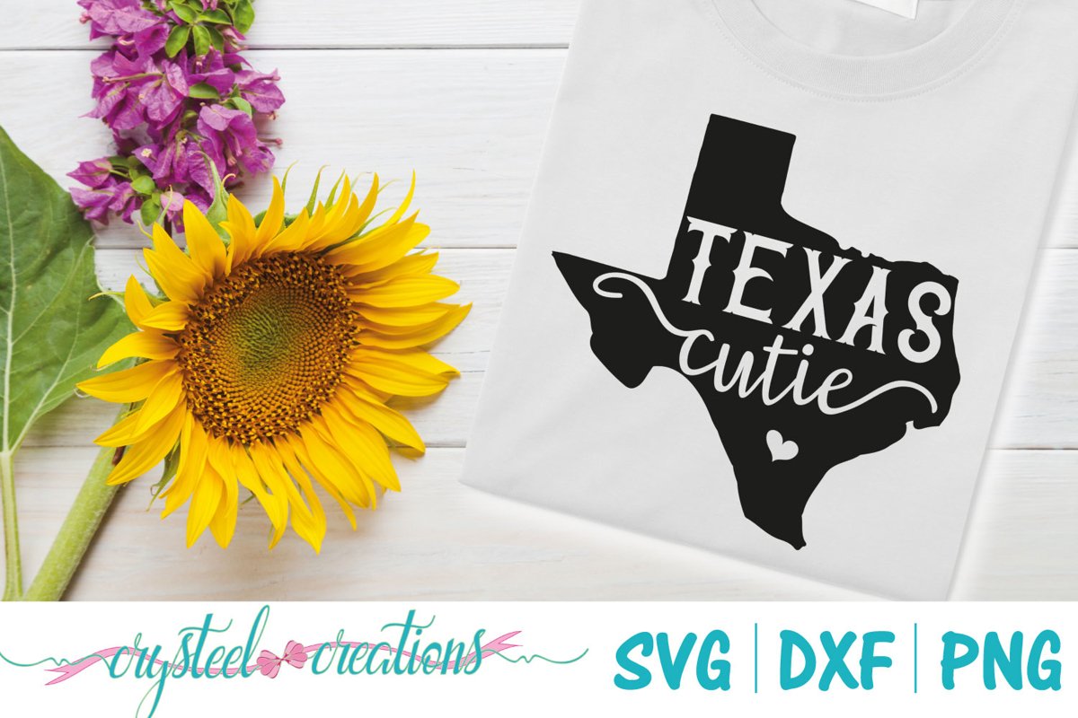 TEXAS Cutie SVG, PNG, DXF example image 1