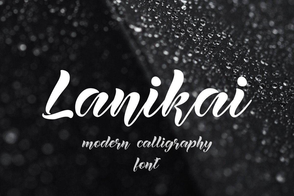 Lanikai - calligraphy script font example image 1