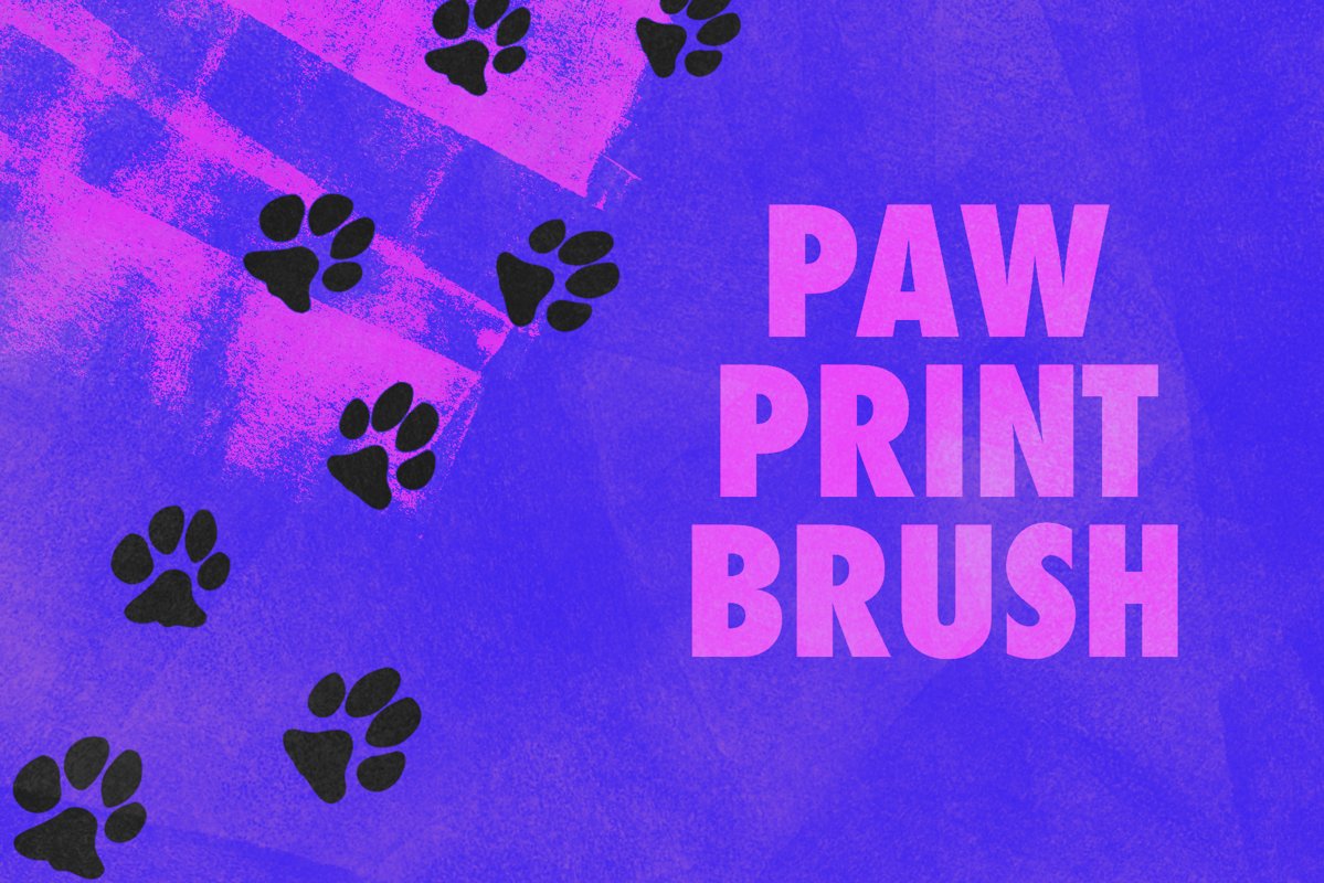 paw print brush