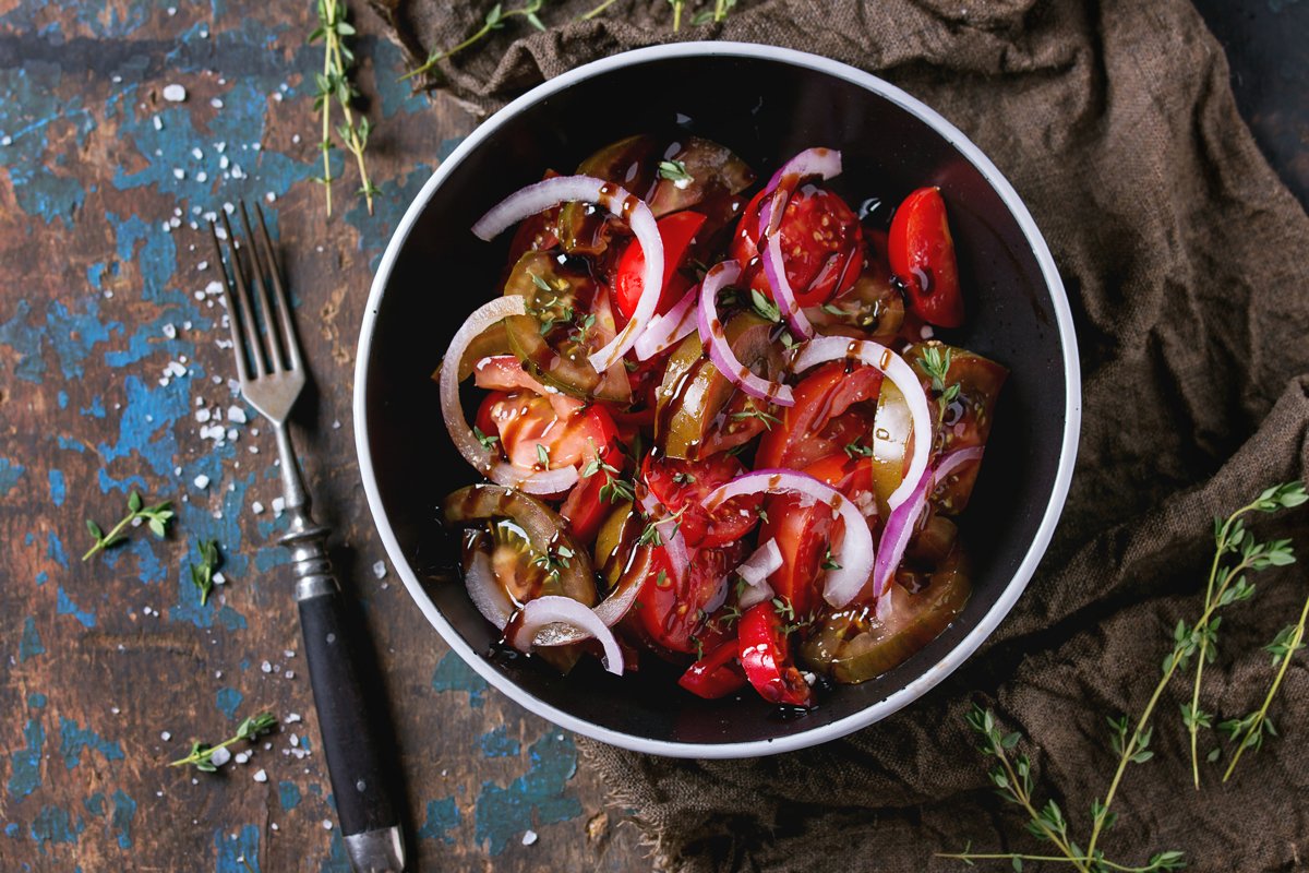 Tomatoes and onion salad example image 1