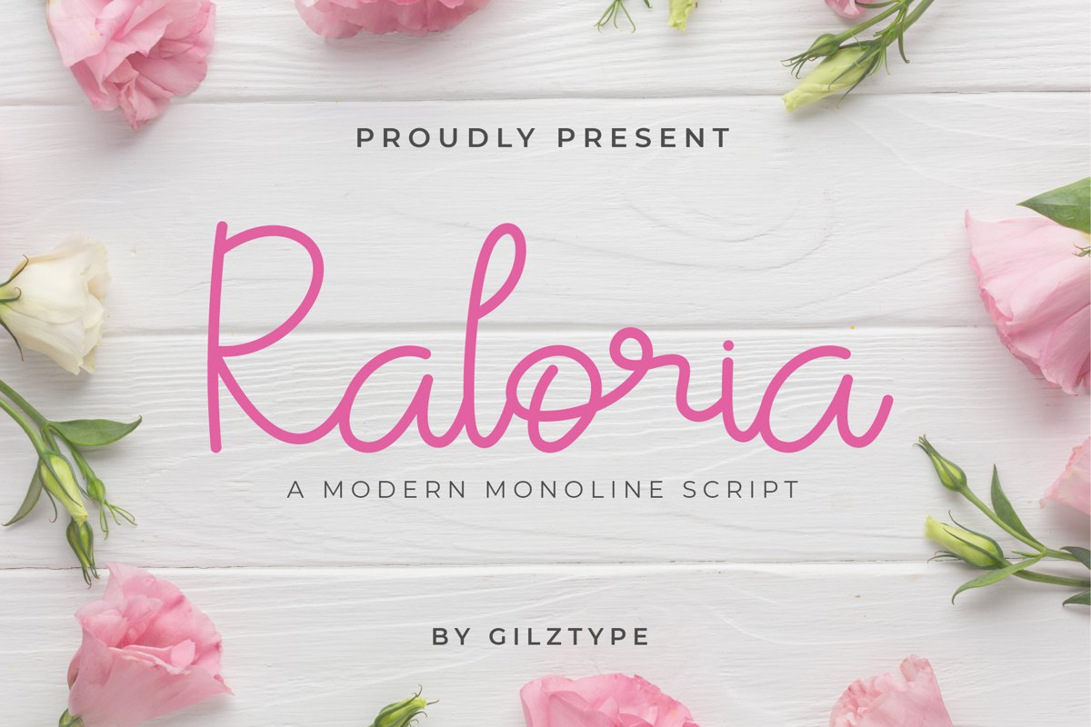 Raloria - A Modern Monoline Script example image 1