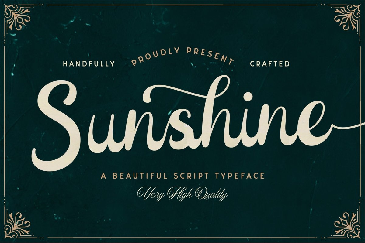Web Font Sunshine example image 1