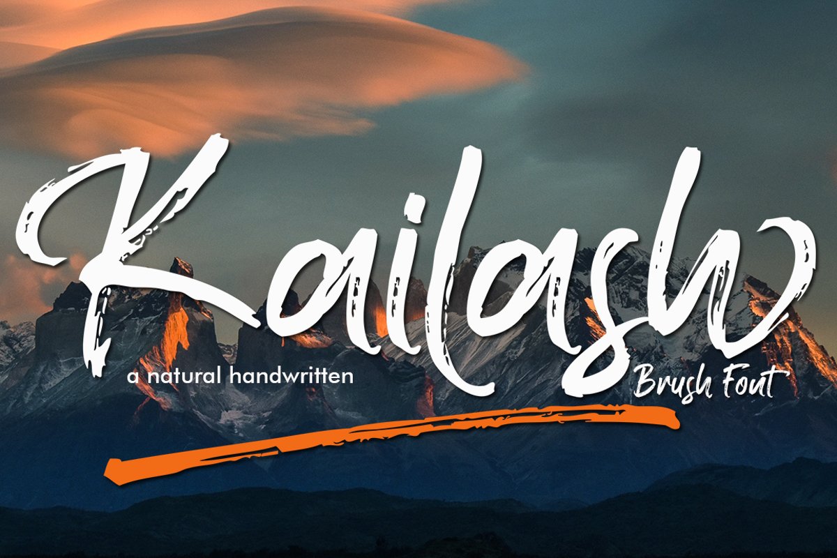 Kailash - Brush Font example image 1