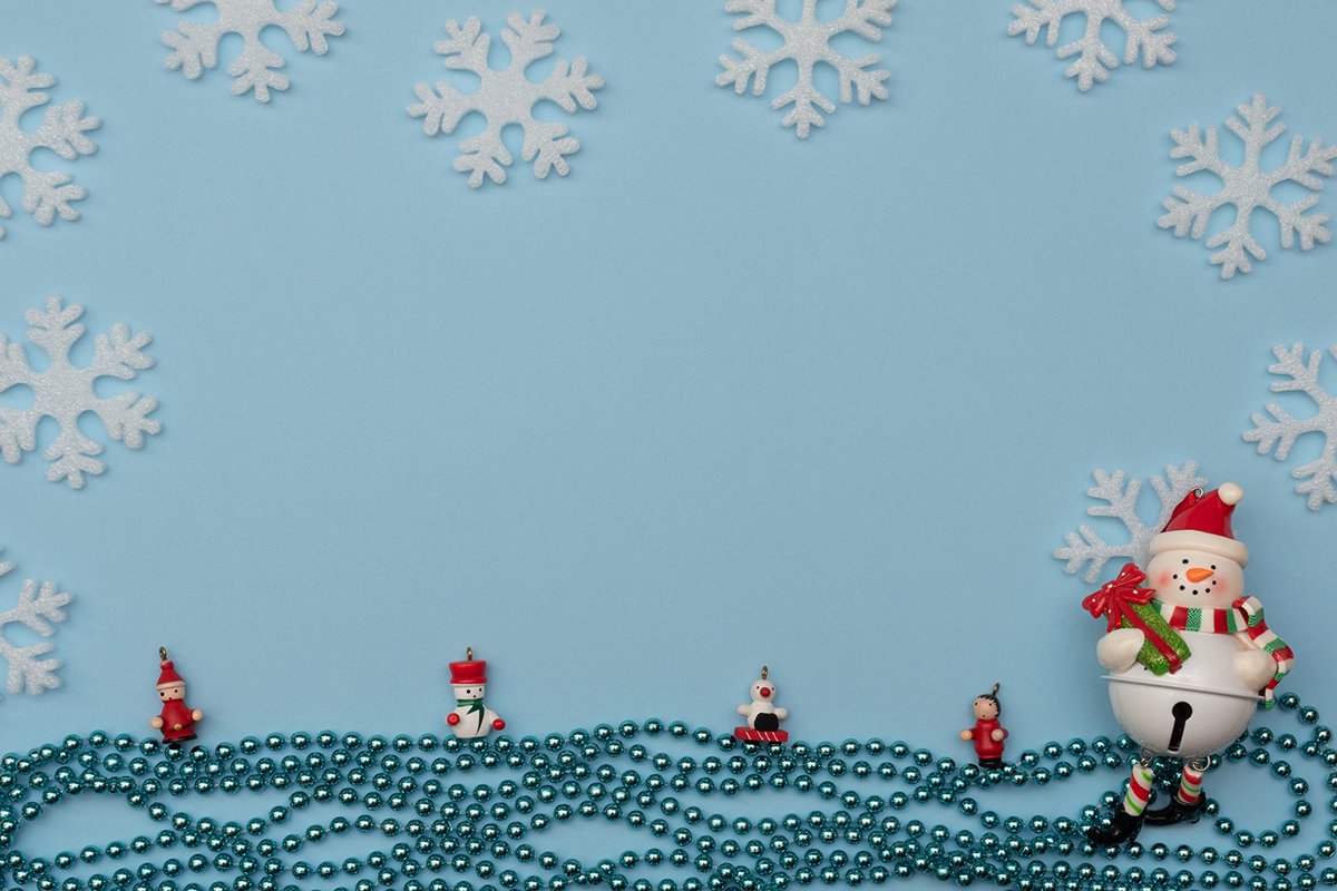 Christmas decorations and white snowflakes. example image 1