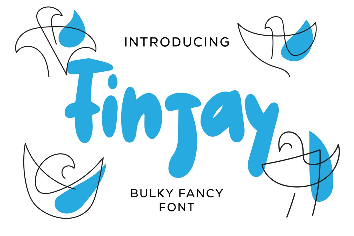 Finjay - Bulky Fancy Font example image 1
