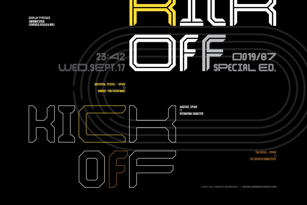 Kickoff Font Family example image 1