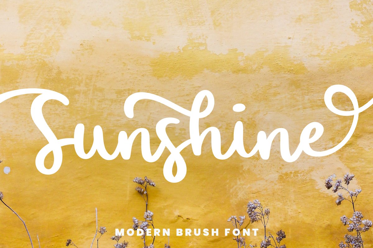Sunshine I A Brush Script Font example image 1