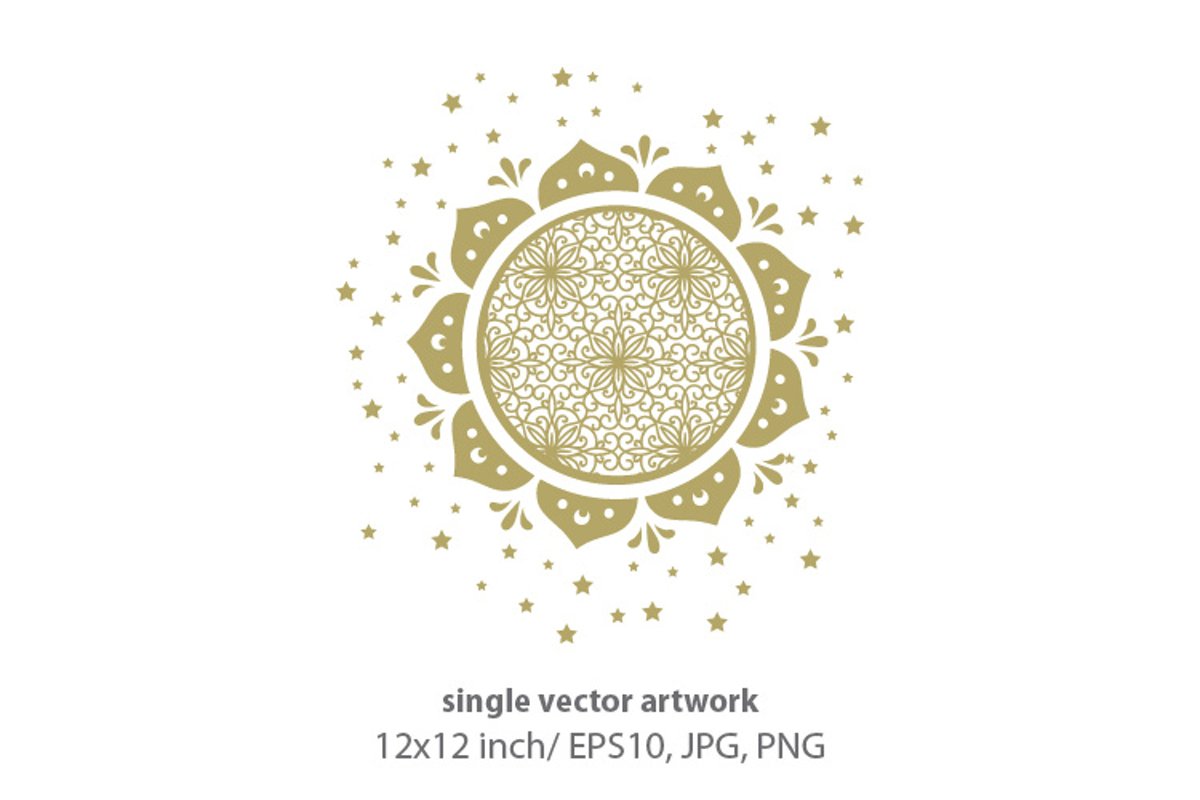 golden sun - single vector artwork example image 1
