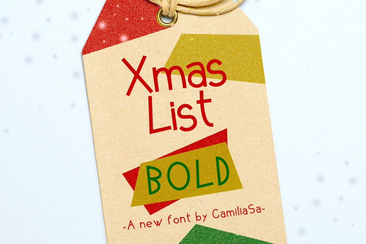 Xmas List Bold - A festive Christmas sans serif font ! example image 1