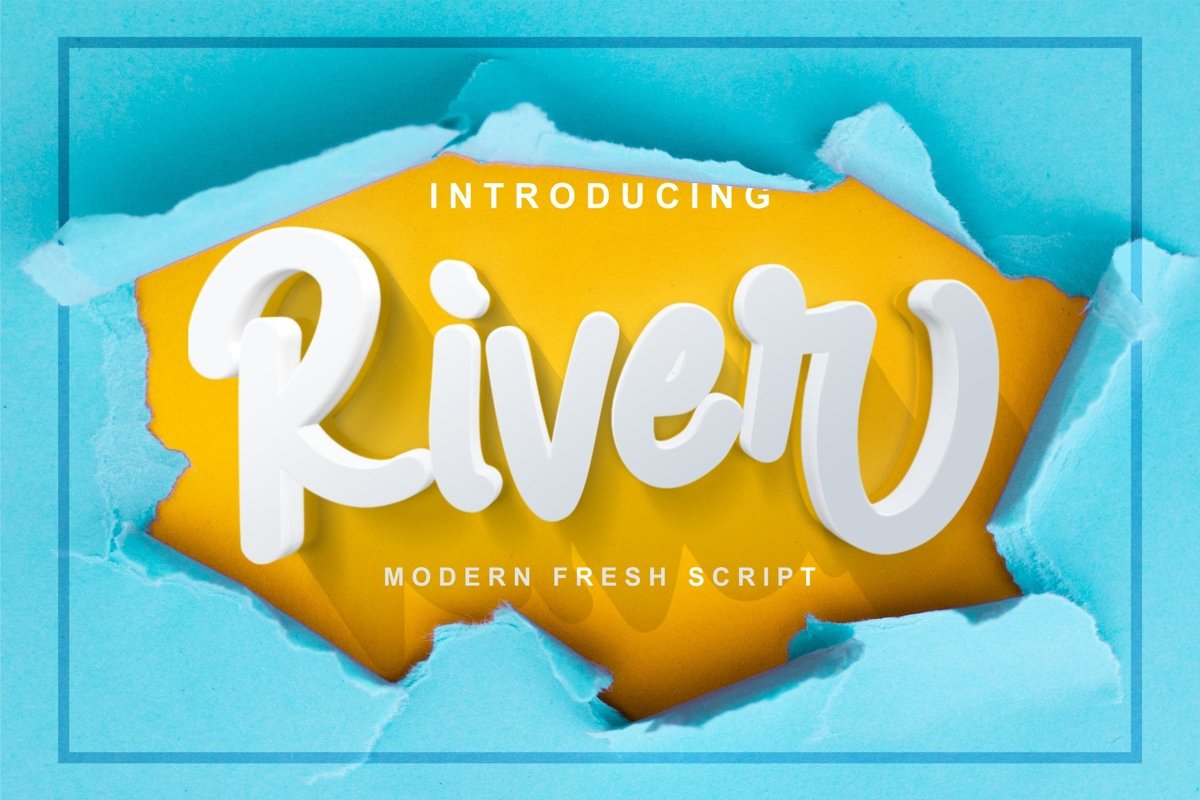 River - Modern Fresh Script example image 1