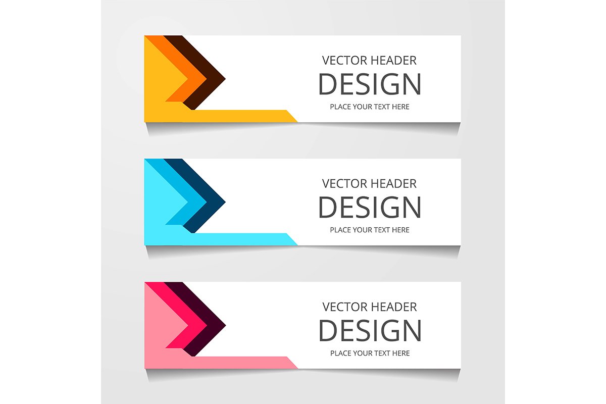 Vector abstract banner design. modern web template example image 1
