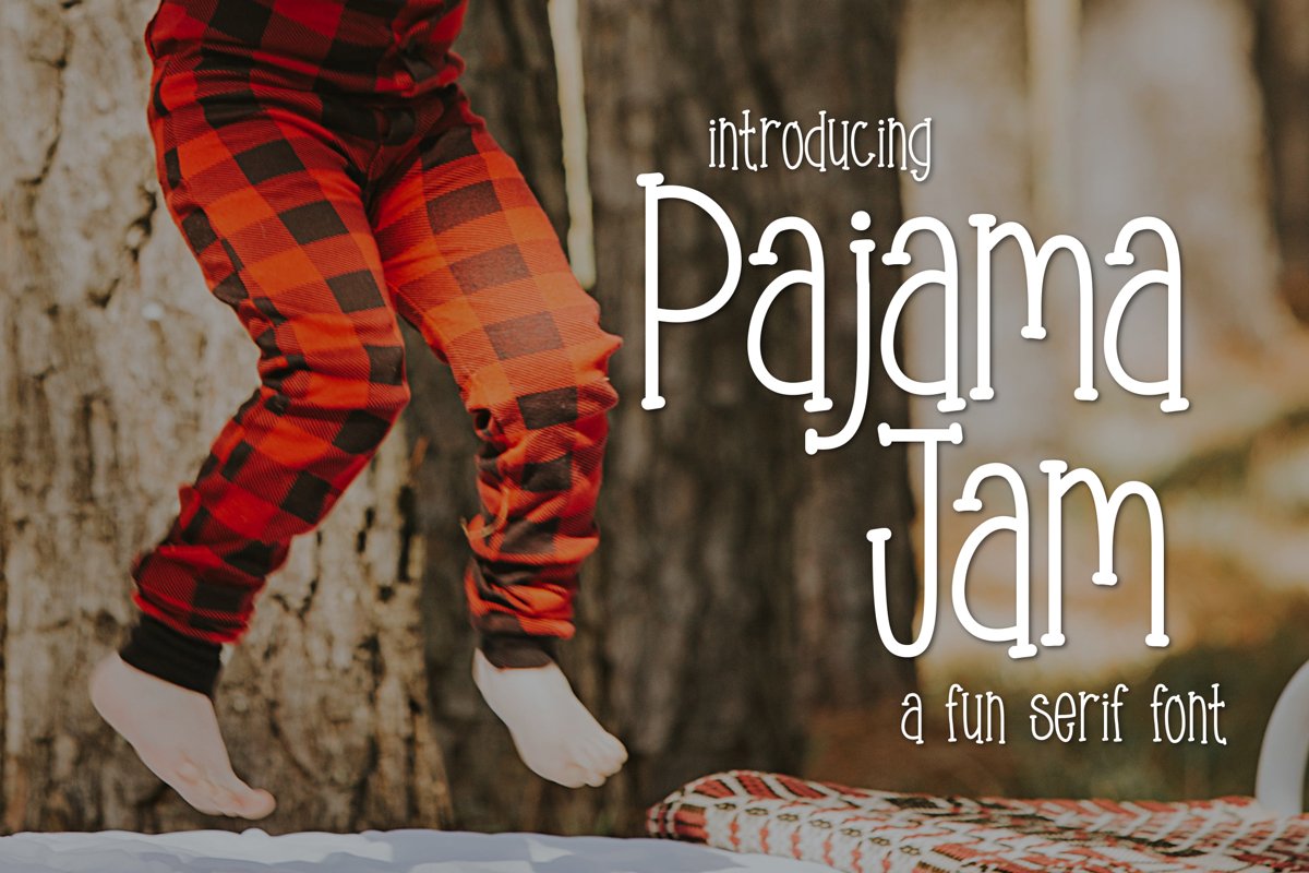 Pajama Jam a Fun Serif Font example image 1