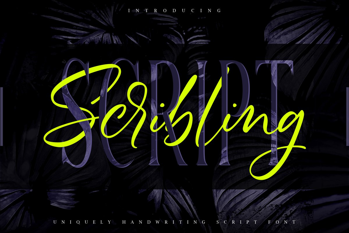 Scribbling | Uniquely Handwriting Script Font example image 1