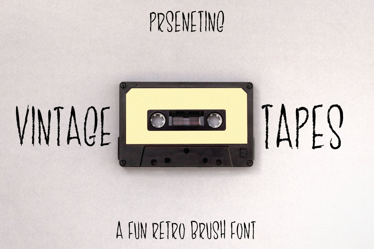 Vintage Tape - Retro Brush Font example image 1