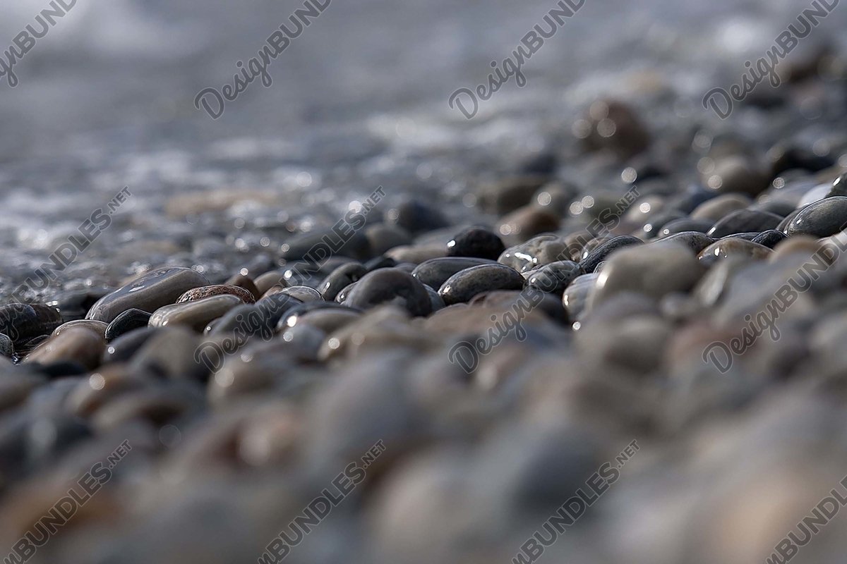 Stock Photo - Surface Level Of Pebble Beach example image 1