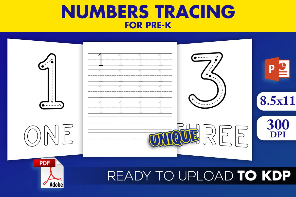 Numbers Tracing for Pre-k KDP Interior Ready to Upload example image 1