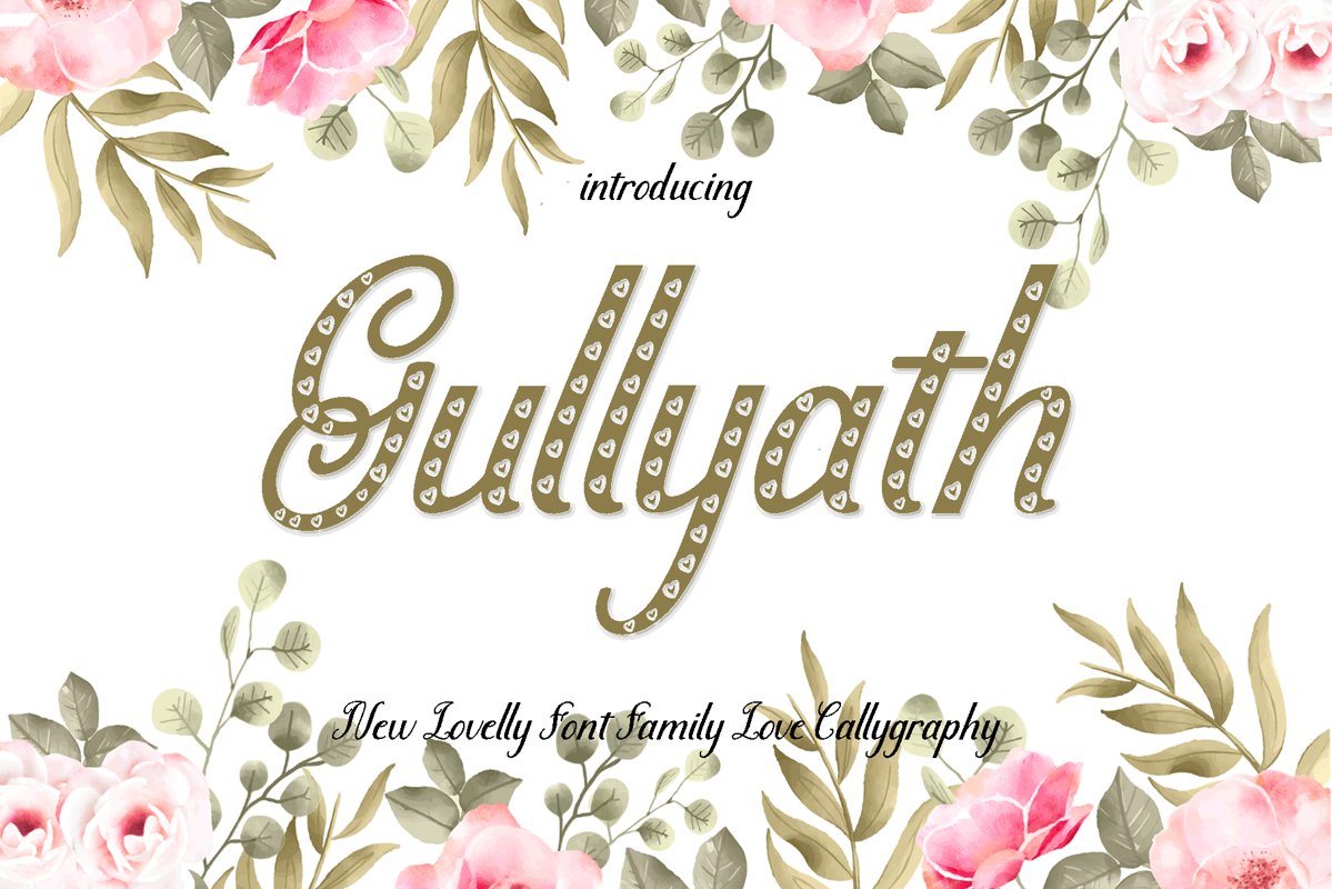 Gullyath,font duo family love example image 1
