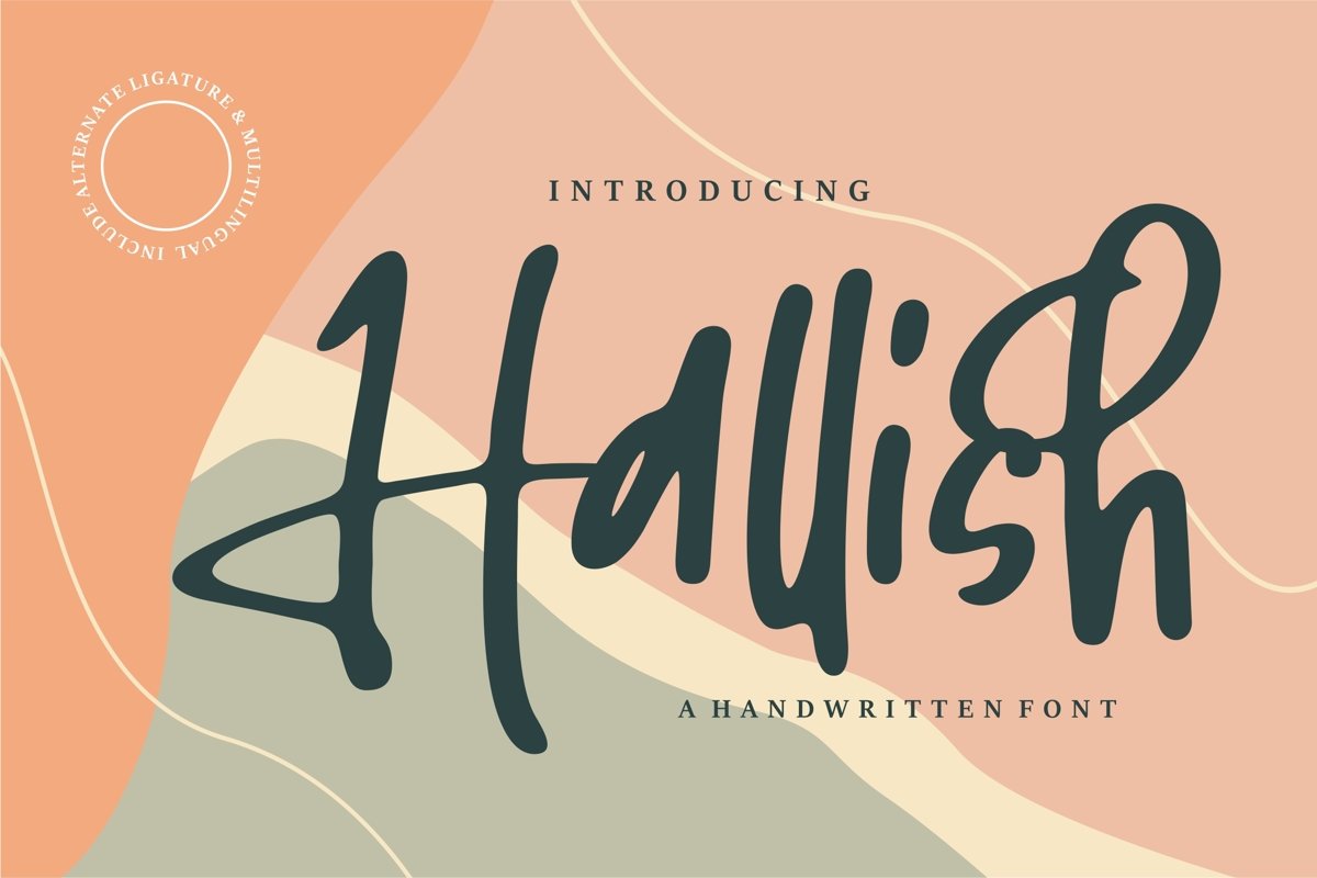 Hallish - A Handwritten Font example image 1