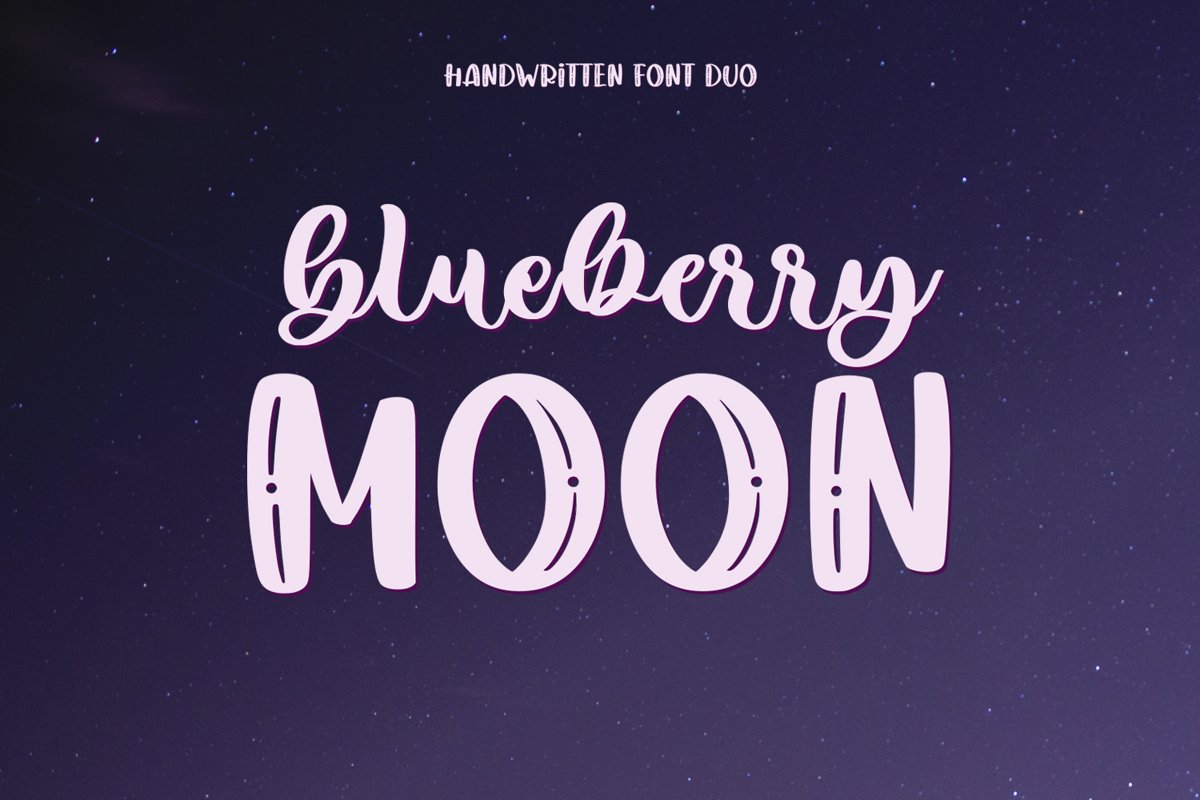 Blueberry Moon Font Duo example image 1