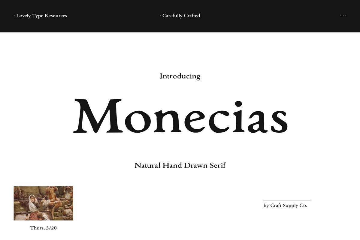 Monecias - Natural Hand Drawn Serif example image 1