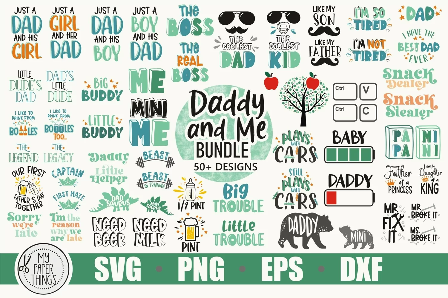 Daddy and me svg bundle| Dad and Baby svg | Father's day svg