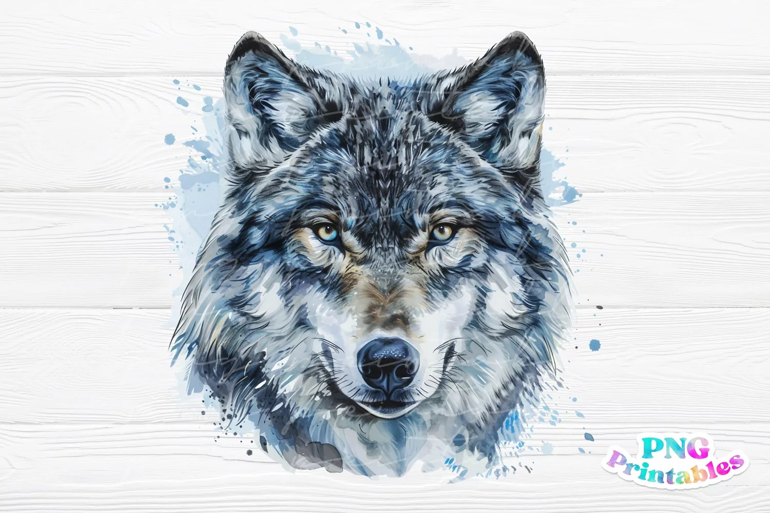 Watercolor Wolf PNG product image 1