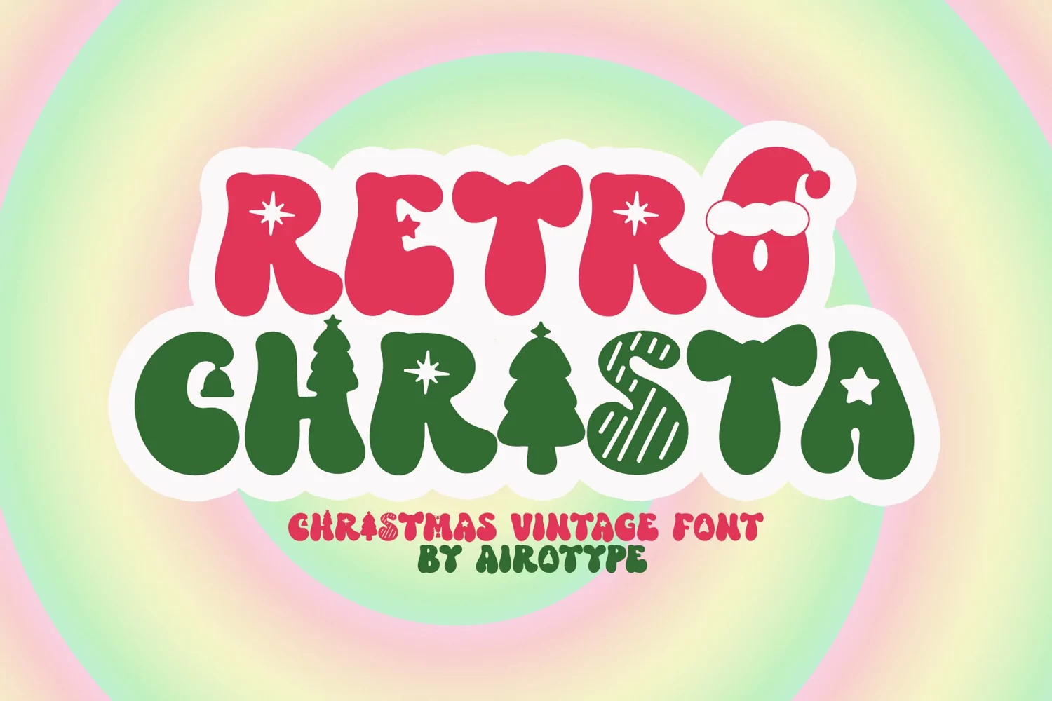 Retro Christa - Vintage Retro Christmas Font product image 1