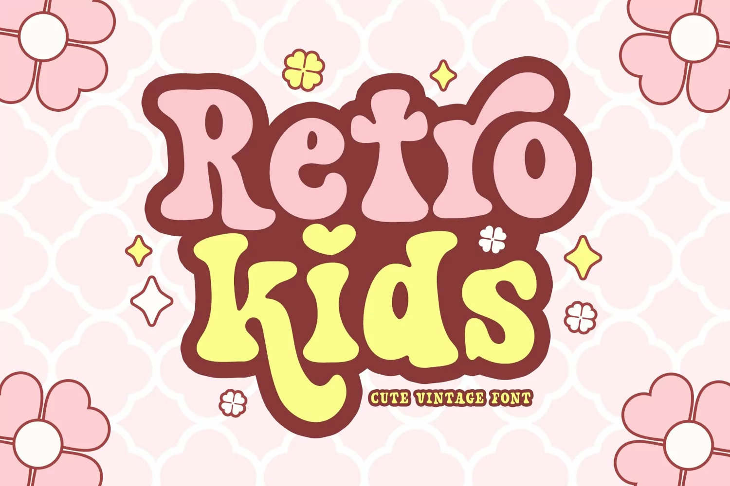 Retro Kids - Cute Vintage Groovy Font product image 1