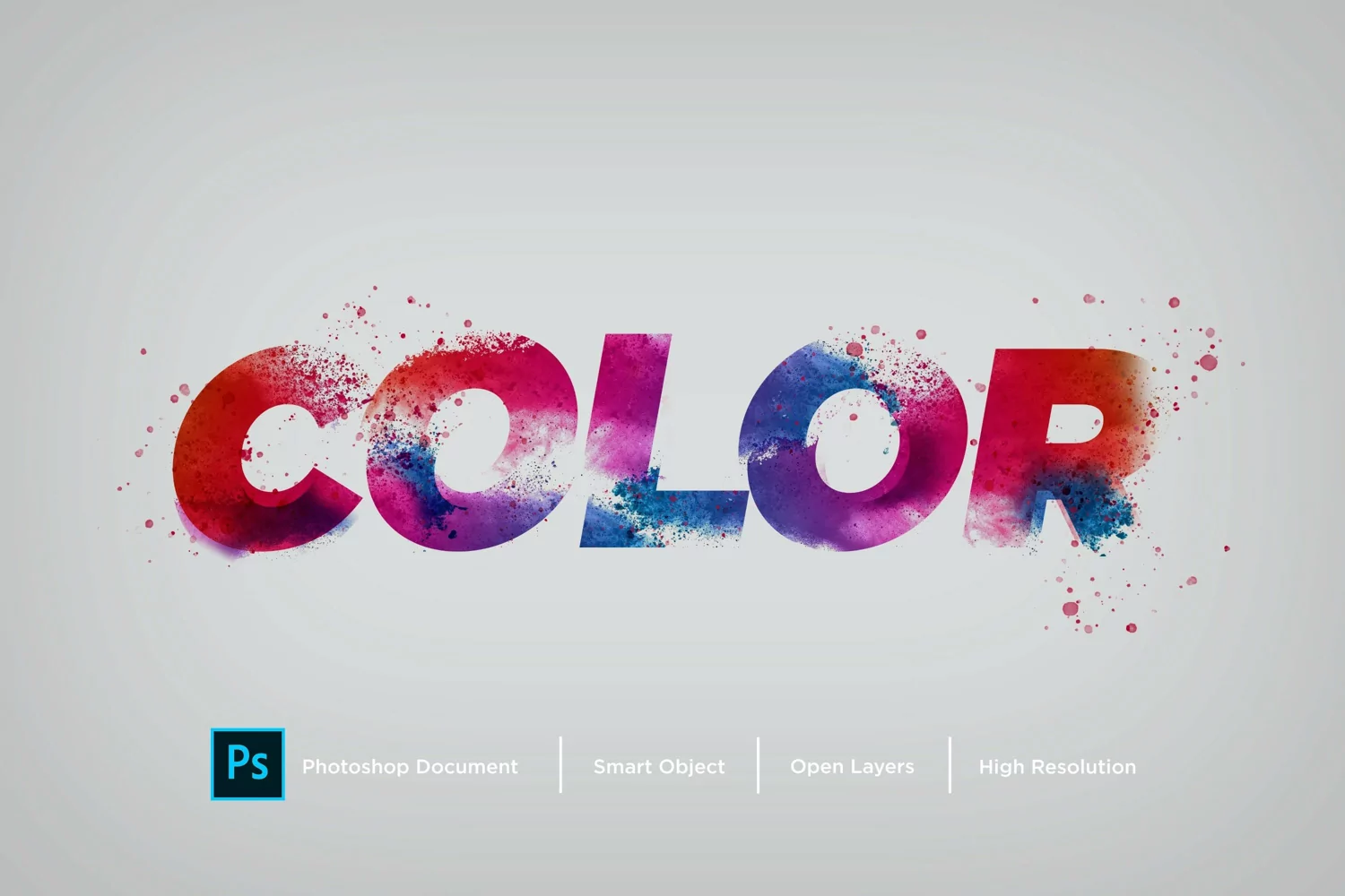Color Text Effect Layer Style Design Template product image 1