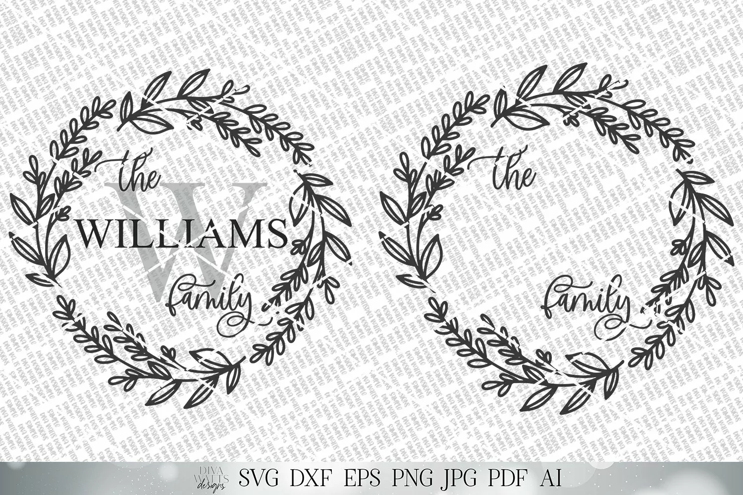 Family Monogram & Last Name SVG | Farmhouse Sign SVG | Round product image 1