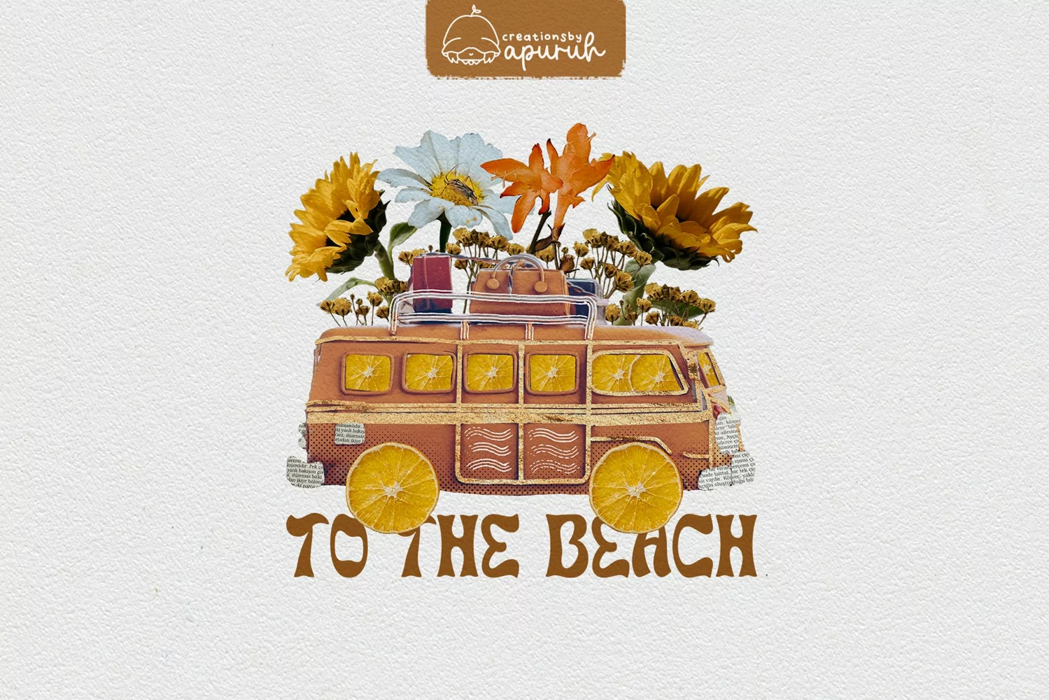 Vintage Summer Collage Sublimation 03 product image 1