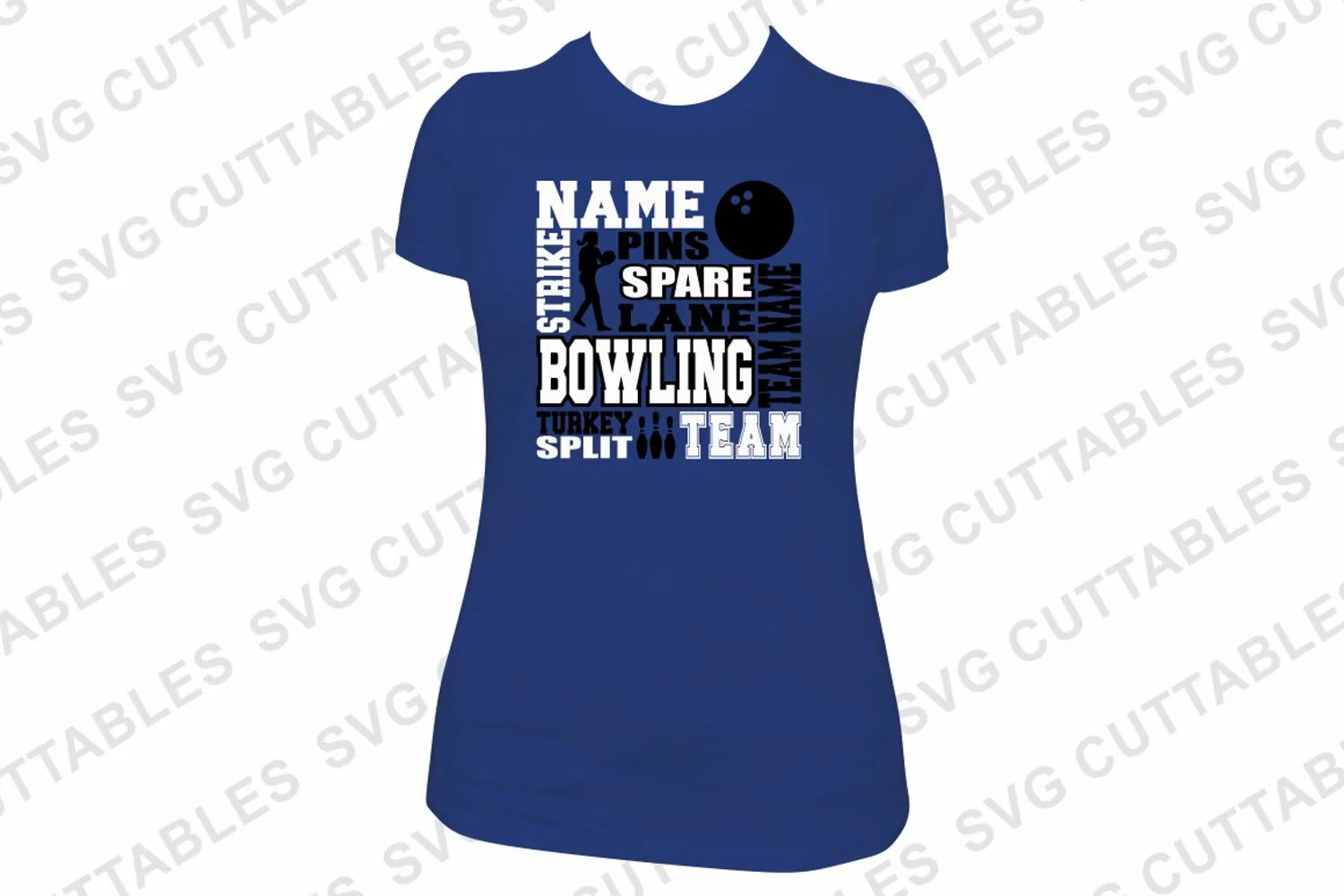 Bowling SVG | Bowling Subway Art | Shirt Design product image 1