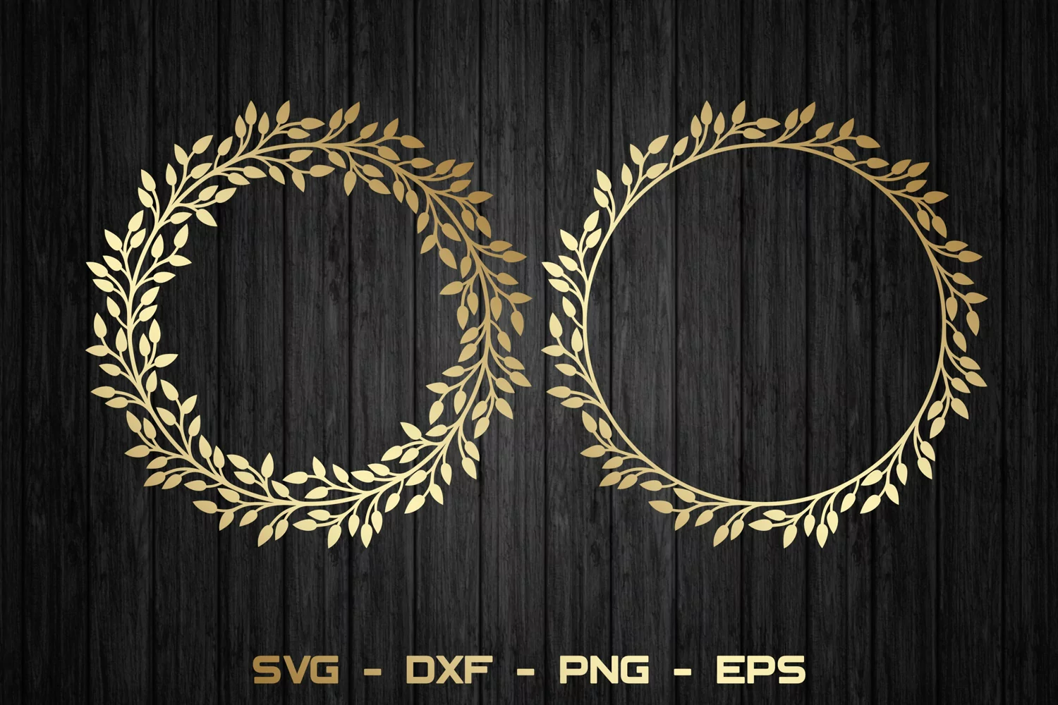 Laurel wreath svg, Flower frame svg, Floral circle svg product image 1