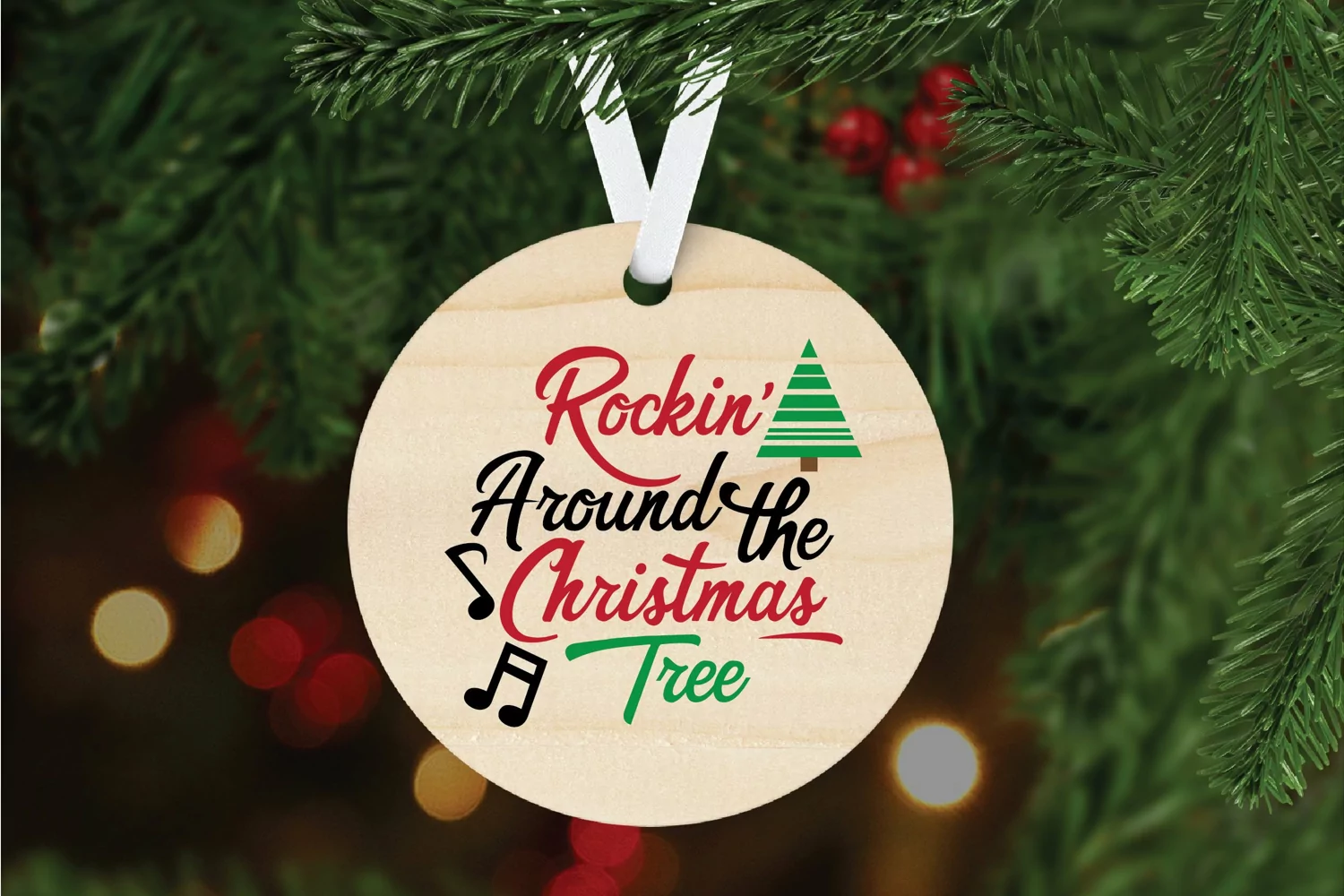 Rockin' Around the Christmas Tree - Christmas SVG Cut File product image 1