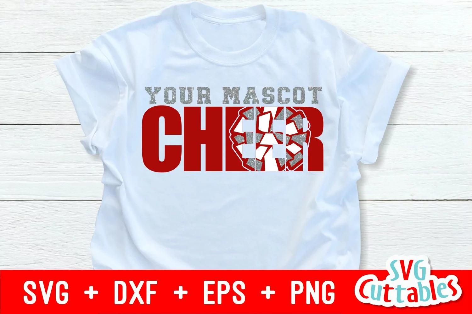 Cheer SVG | Cheer with Pom Pom | Shirt Design product image 1