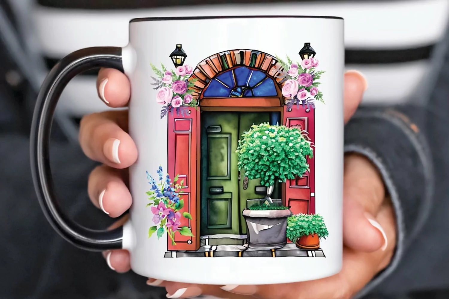 Flower Doors Watercolor PNG Clipart product image 1