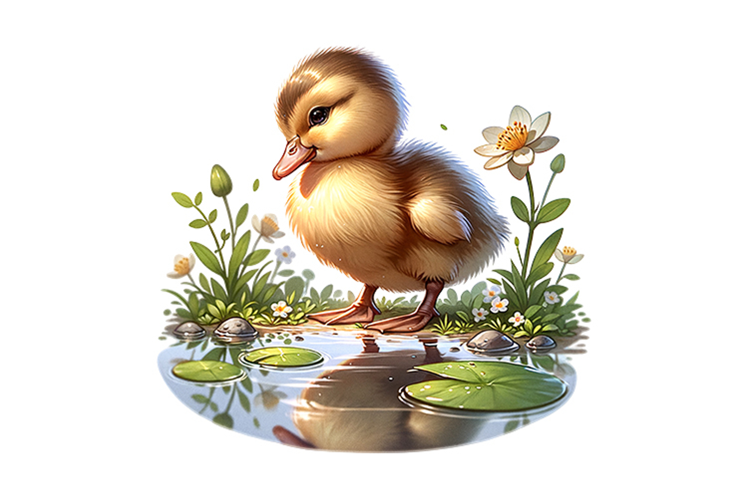 Cute Duck Clipart - PNG File product image 1