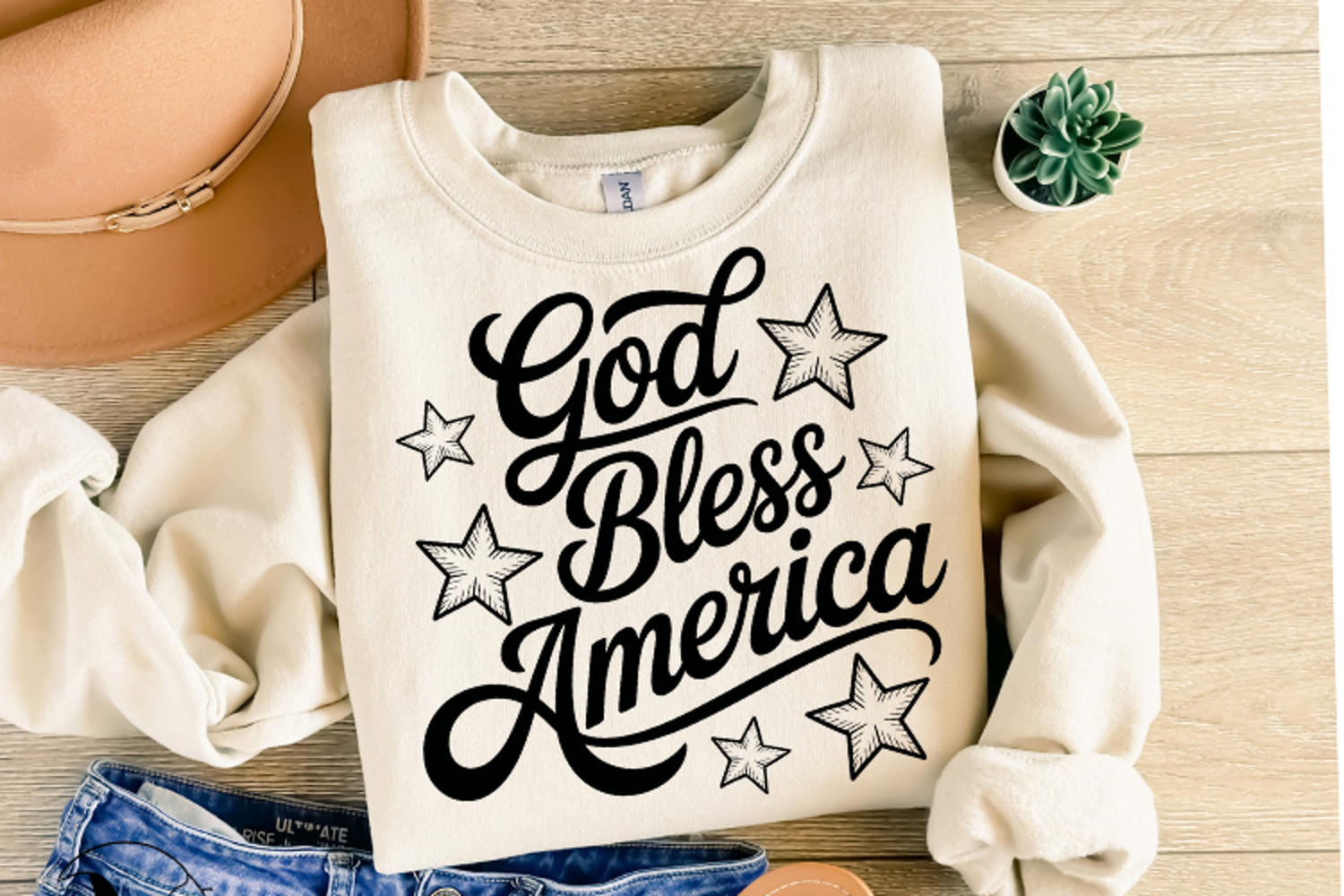 God Bless America Svg Design | Svg Cut Files | Shirt Svg product image 1