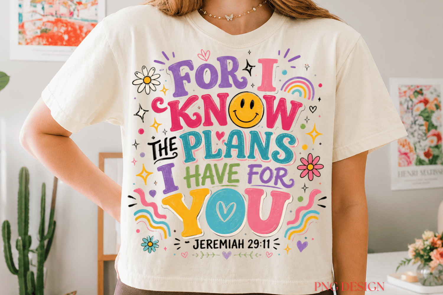 Jeremiah 29:11 Christian PNG, For I Know The Plans Sublimati product image 1