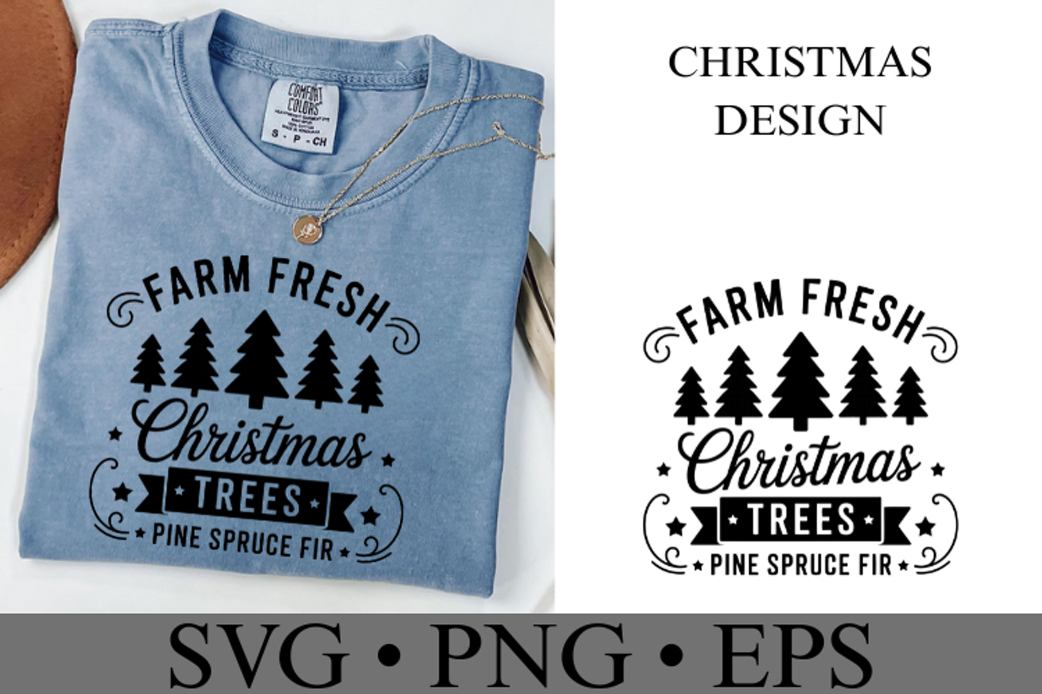 Farm Fresh Christmas Trees Svg | Christmas svg | Shirt Svg product image 1