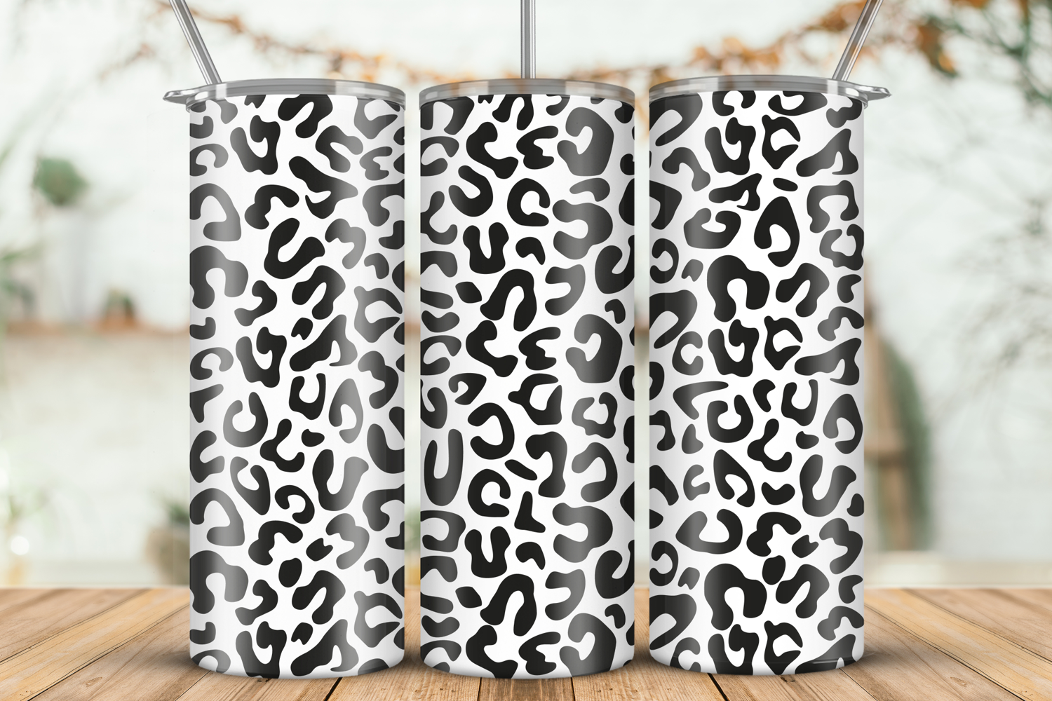 20oz Tumbler laser svg png Leopard animal pattern wrap product image 1