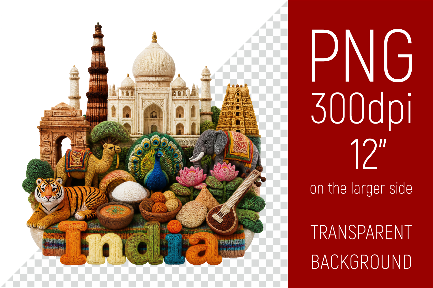 India Travel Landmark | National Culture Illustration product image 1