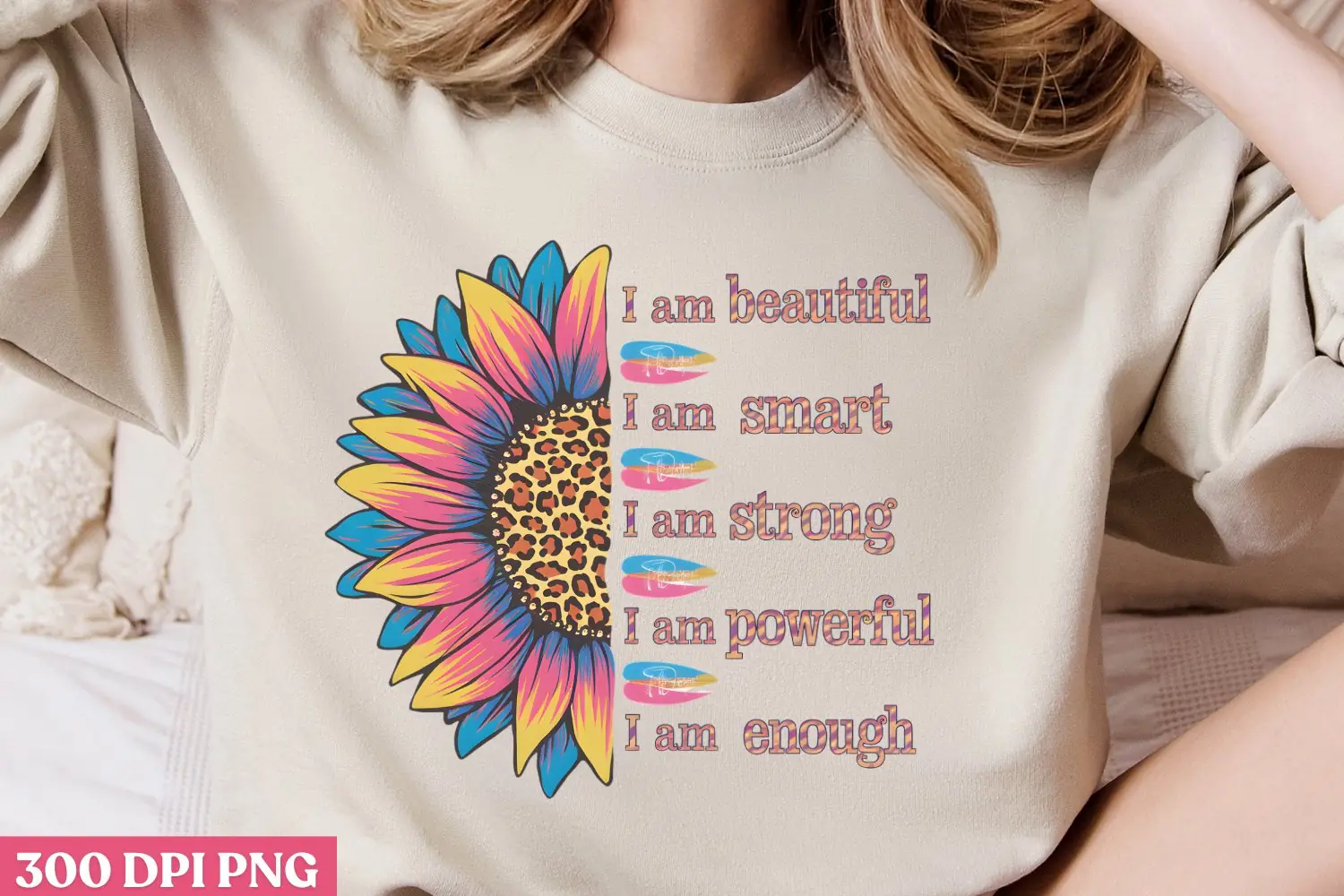 I am beautiful I am smart PNG, Positive Sublimation P product image 1