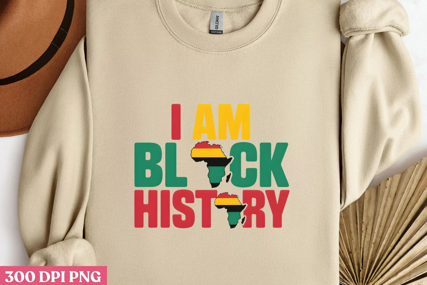 I Am Black History PNG, Black History Month Sublimation product image 1